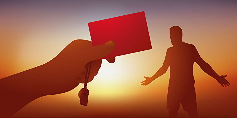 パチンコ店でのルール違反やマナー違反に対して警告を受けることをイメージした画像